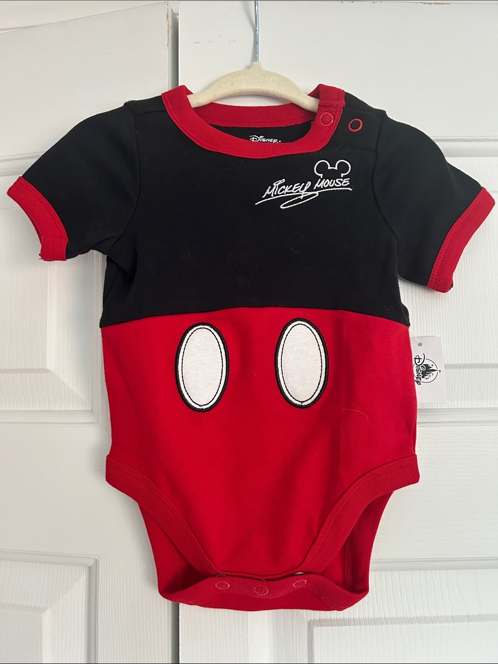 Disney Mickey Mouse Black and Red Baby One-Piece Bodysuit